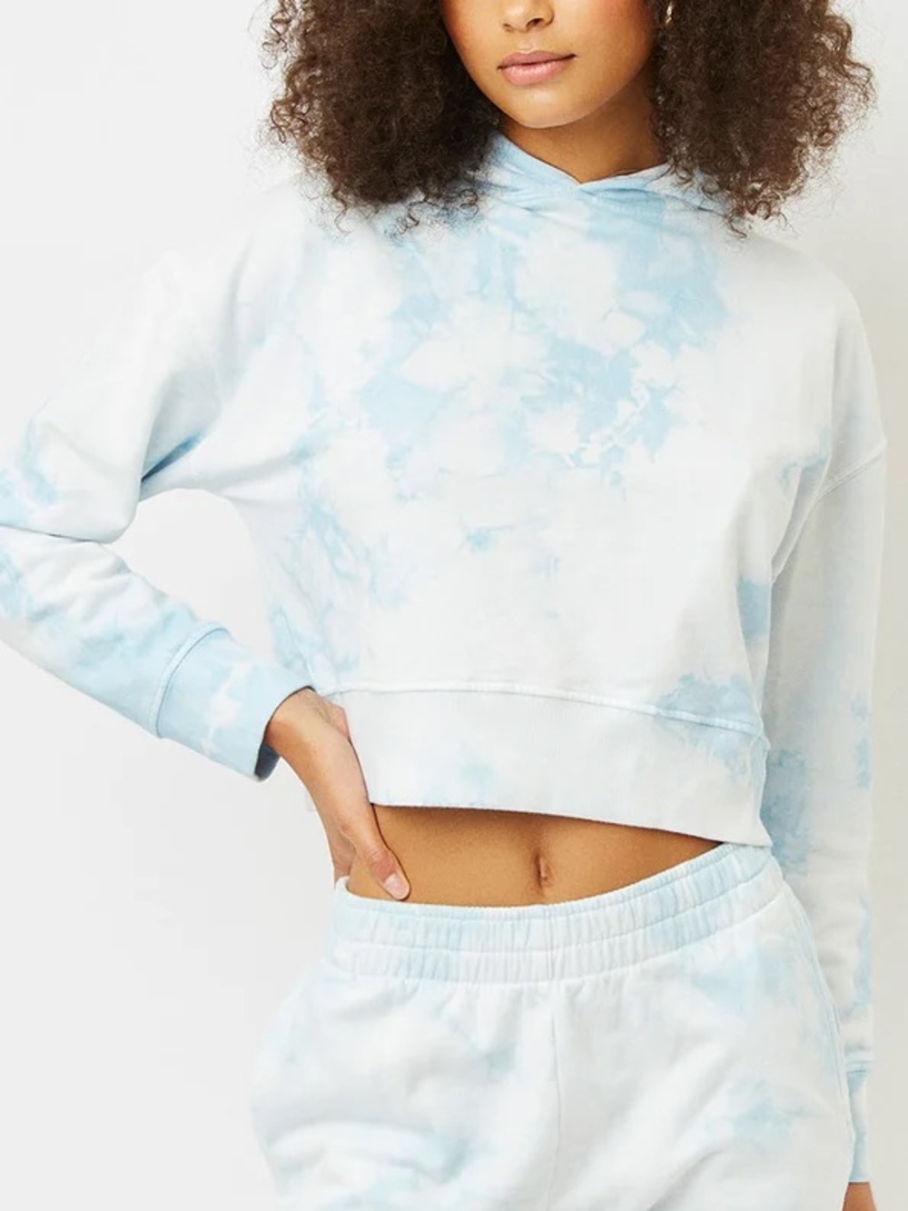 Frankie's Bikinis Burl Cropped Hoodie